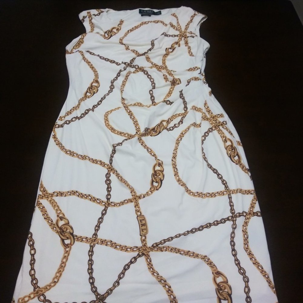 white and gold dress